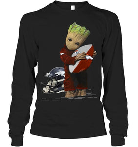 Groot loves Denver Broncos fan hoodie