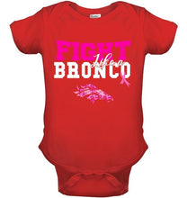 Load image into Gallery viewer, Fight like a Bronco Denver Broncos br east cancer support fan shirt
