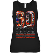 Load image into Gallery viewer, 60 years of Denver Broncos thank you for the memories shirt
