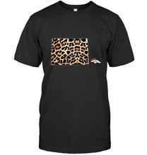 Load image into Gallery viewer, Denver Broncos panther pattern state map shirt
