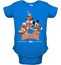 Load image into Gallery viewer, Denver Broncos mickey donald goofy fan shirt
