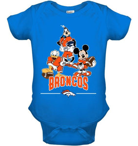 Denver Broncos mickey donald goofy fan shirt