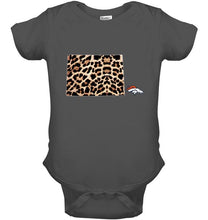 Load image into Gallery viewer, Denver Broncos panther pattern state map shirt
