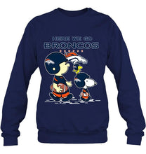 Load image into Gallery viewer, Here we go Denver Broncos snoopy shirt
