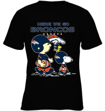 Load image into Gallery viewer, Here we go Denver Broncos snoopy shirt
