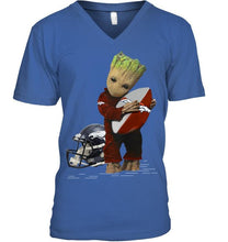 Load image into Gallery viewer, Groot loves Denver Broncos fan hoodie
