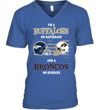 Load image into Gallery viewer, I'm Colorado Buffaloes on Saturdays and Denver Broncos on Sundays shirt
