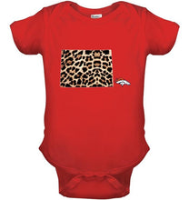Load image into Gallery viewer, Denver Broncos panther pattern state map shirt
