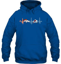 Load image into Gallery viewer, Denver Broncos Colorado Avalanche heartbeat shirt

