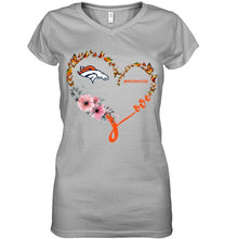 Load image into Gallery viewer, Denver Broncos butterfly heart shirt
