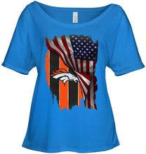 Load image into Gallery viewer, Denver Broncos american flag fan hoodie
