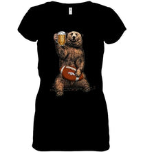 Load image into Gallery viewer, Denver Broncos Beer drinking bear shirt
