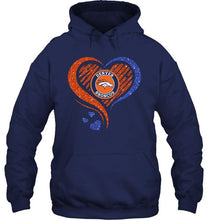 Load image into Gallery viewer, Denver Broncos heart glittering shirt
