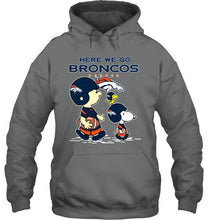 Load image into Gallery viewer, Here we go Denver Broncos snoopy shirt
