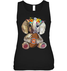 Elephant loves Denver Broncos shirt