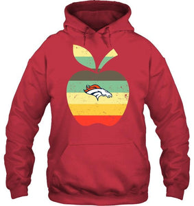 Denver Broncos teacher apple retro shirt