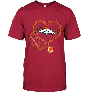 Denver Broncos nurse scope love heartbeat shirt