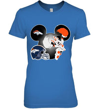 Load image into Gallery viewer, Denver Broncos Minnie cheerleader shirt
