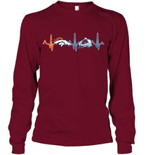 Load image into Gallery viewer, Denver Broncos Colorado Avalanche heartbeat shirt
