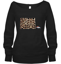 Load image into Gallery viewer, Denver Broncos panther pattern state map shirt
