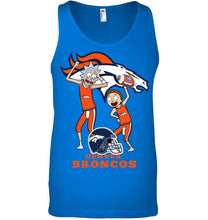 Load image into Gallery viewer, Denver Broncos Rick and morty fan shirt
