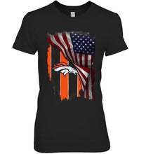 Load image into Gallery viewer, Denver Broncos american flag fan hoodie
