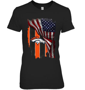 Denver Broncos american flag fan hoodie