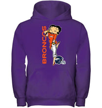 Load image into Gallery viewer, Denver Broncos betty boop fan shirt
