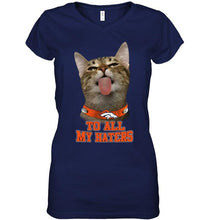 Load image into Gallery viewer, Denver Broncos cat to all my haters shirt
