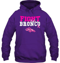 Load image into Gallery viewer, Fight like a Bronco Denver Broncos br east cancer support fan shirt
