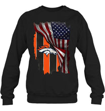 Load image into Gallery viewer, Denver Broncos american flag fan hoodie
