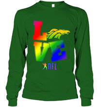 Load image into Gallery viewer, Love Denver Broncos lgbt NFL shirt
