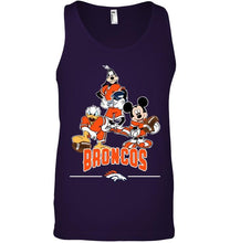Load image into Gallery viewer, Denver Broncos mickey donald goofy fan shirt
