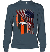 Load image into Gallery viewer, Denver Broncos american flag fan hoodie
