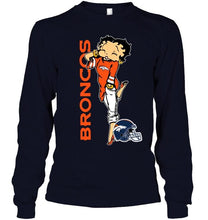 Load image into Gallery viewer, Denver Broncos betty boop fan shirt
