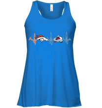 Load image into Gallery viewer, Denver Broncos Colorado Avalanche heartbeat shirt
