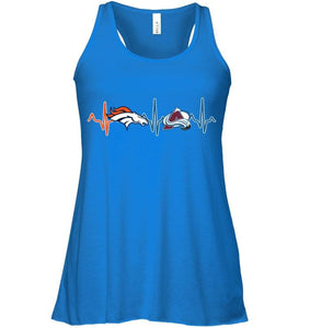 Denver Broncos Colorado Avalanche heartbeat shirt