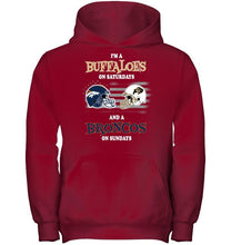 Load image into Gallery viewer, I'm Colorado Buffaloes on Saturdays and Denver Broncos on Sundays shirt
