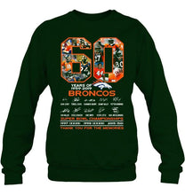 Load image into Gallery viewer, 60 years of denver broncos signed shirt
