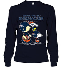 Load image into Gallery viewer, Here we go Denver Broncos snoopy shirt
