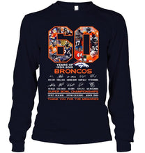 Load image into Gallery viewer, 60 years of denver broncos signed shirt
