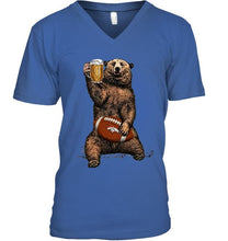 Load image into Gallery viewer, Denver Broncos Beer drinking bear shirt
