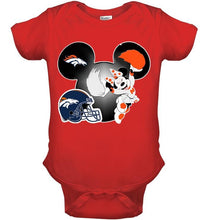 Load image into Gallery viewer, Denver Broncos Minnie cheerleader shirt
