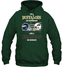 Load image into Gallery viewer, I'm Colorado Buffaloes on Saturdays and Denver Broncos on Sundays shirt

