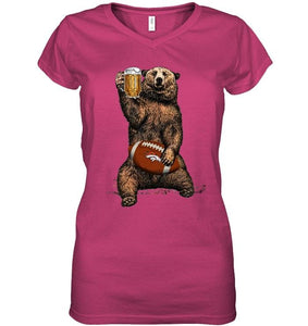 Denver Broncos Beer drinking bear shirt