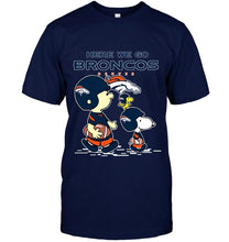 Load image into Gallery viewer, Here we go Denver Broncos snoopy shirt
