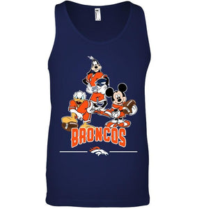 Denver Broncos mickey donald goofy fan shirt