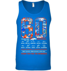 60 years of Denver Broncos thank you for the memories shirt