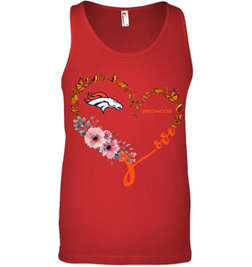 Denver Broncos butterfly heart shirt