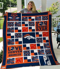 Load image into Gallery viewer, denver broncos nfl forever not just when we win denver broncos quilt blanket
